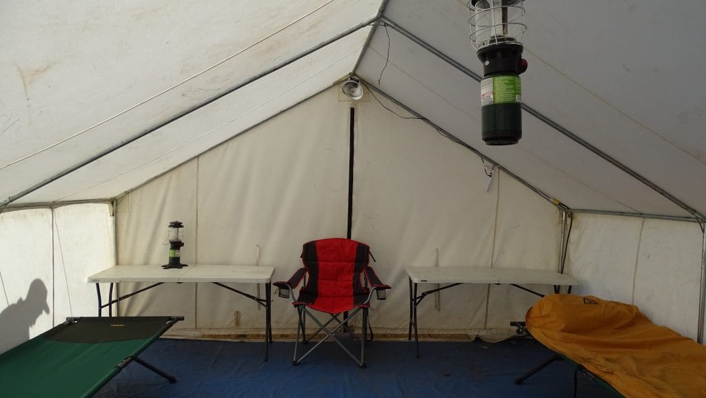 Client tent at elk camp in Colorado
